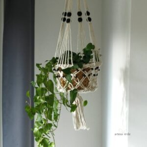 Macetero macrame cuentas 5