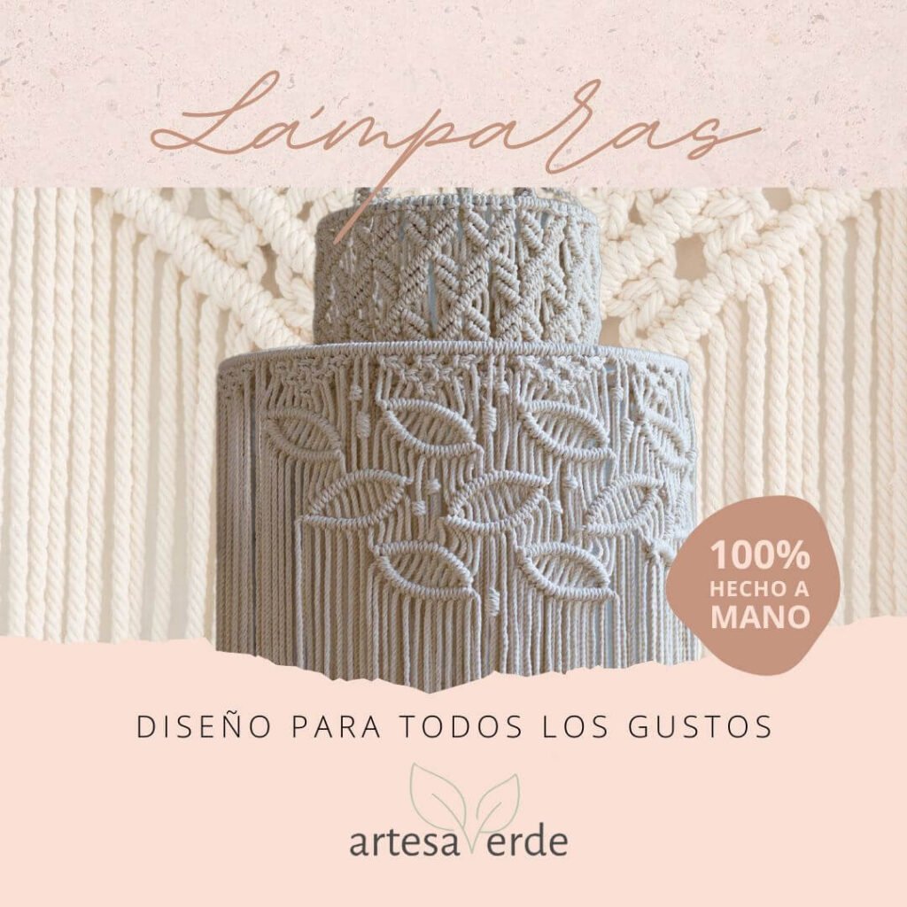 lámparas-macramé lámparas-macramé